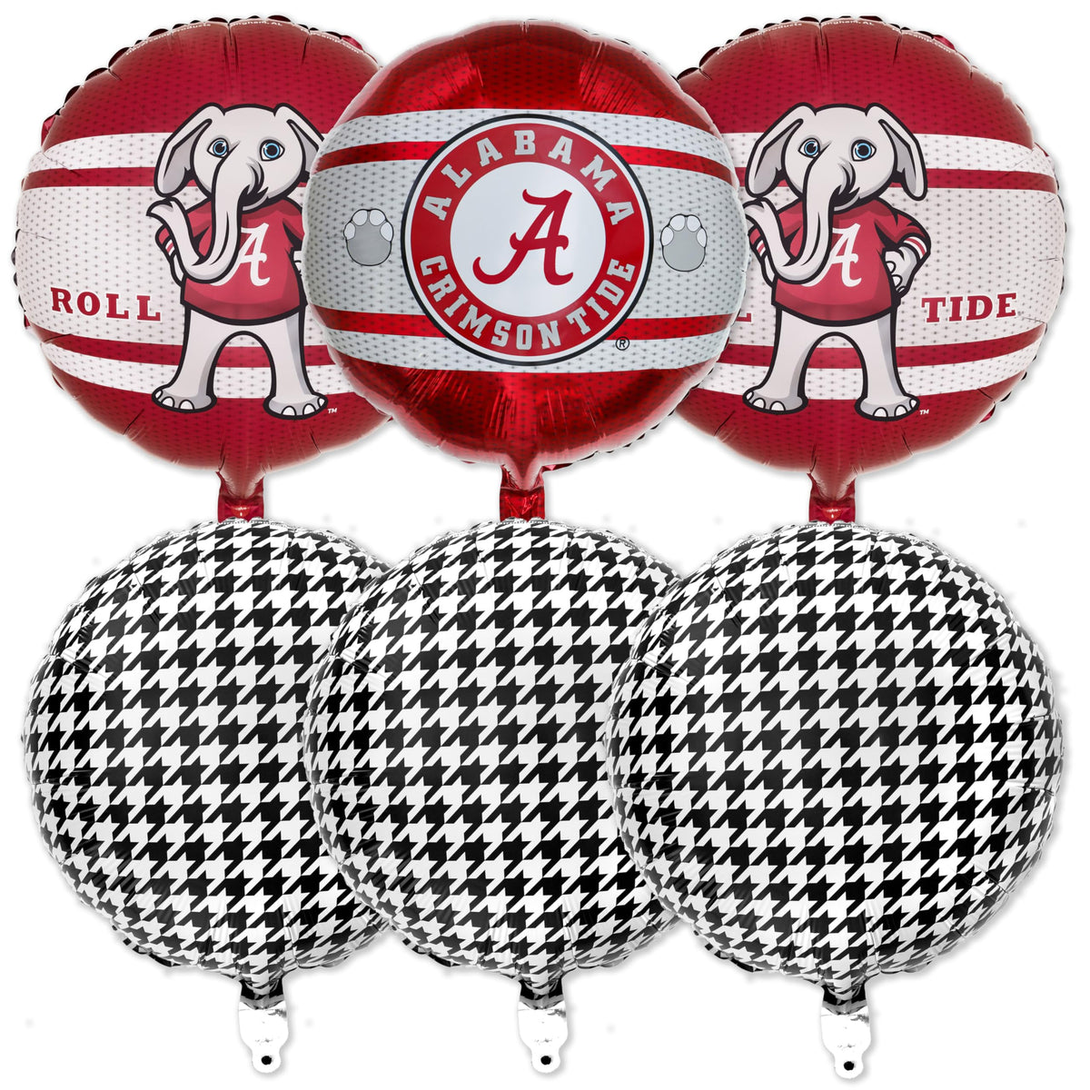 Havercamp Alabama Crimson Tide 18-inch round balloons for game-day decor.
