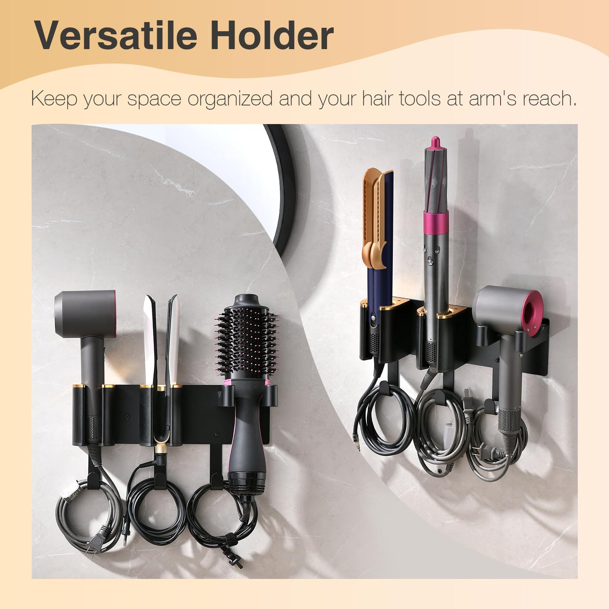 HAVICATO curling iron slot designed for quick grabbing and safe storage.
