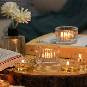 HAVITI 2x1 inch votive holder fits standard tealights for compact decor.