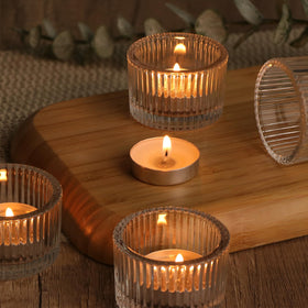 HAVITI lead-free glass candle holder ensures durable, long-lasting use.