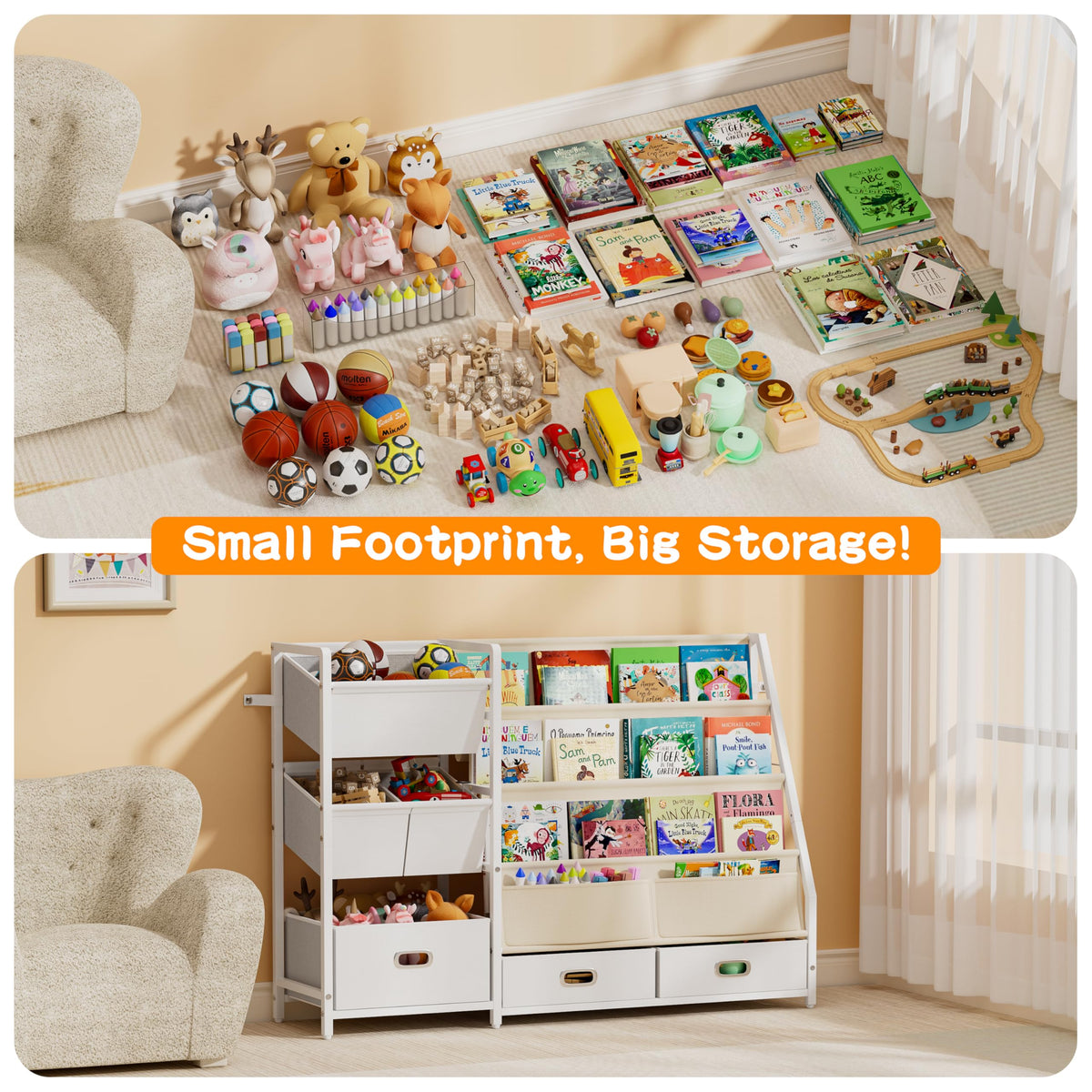 HAVLOTII dimensions 43l x 11w x 30-3h for kid-friendly reach.