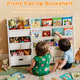 HAVLOTII forward-facing book display enabling independent book choice.