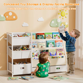 HAVLOTII all-in-one kids room organizer keeps toys and books tidy.