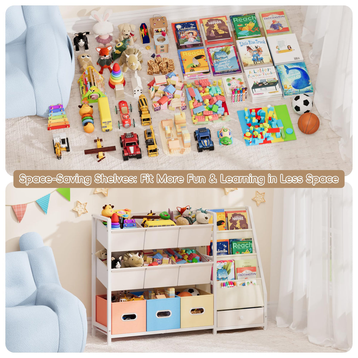 HAVLOTII kid-friendly height enables toddlers to reach books easily.