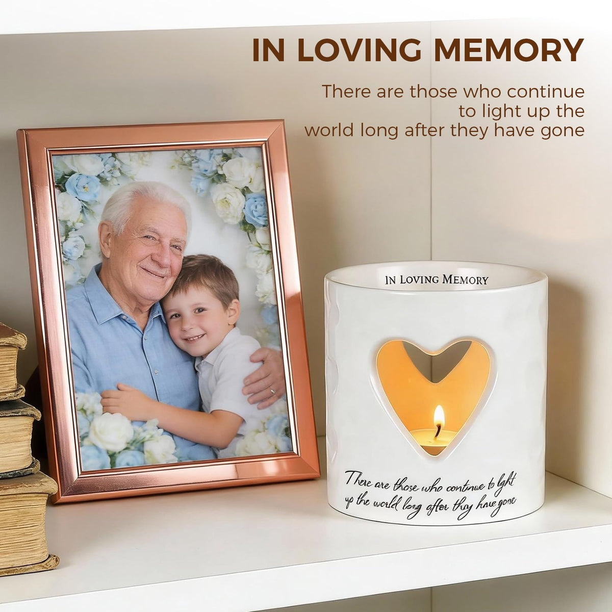 Havmorph ceramic memorial gift with ten tealights, a thoughtful condolence display.