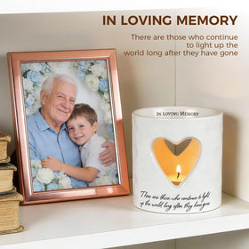 Havmorph ceramic memorial gift with ten tealights, a thoughtful condolence display.