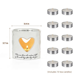 Havmorph heart cutout candle holder creates a soft halo of light for memorial ambiance.