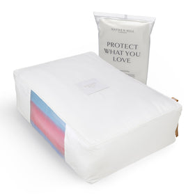 Hayden Hill sweater bag with organza panel keeps clothing protected and visible