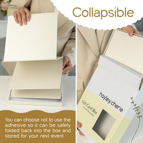 Hayley Cherie Ivory Card Box doubles as keepsake storage after celebrations.