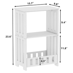 Hayofamy 3-tier side table with lower basket offering extra storage