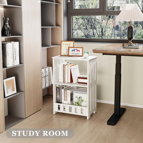 Hayofamy narrow end table used as kitchen shelf to save space