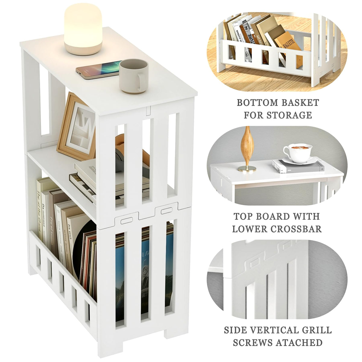 Hayofamy PVC shelves emphasizing waterproof, easy-clean surface