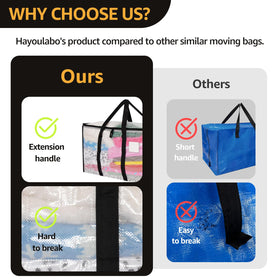 Hayoulabo storage bags for clothes with handles for easy transport