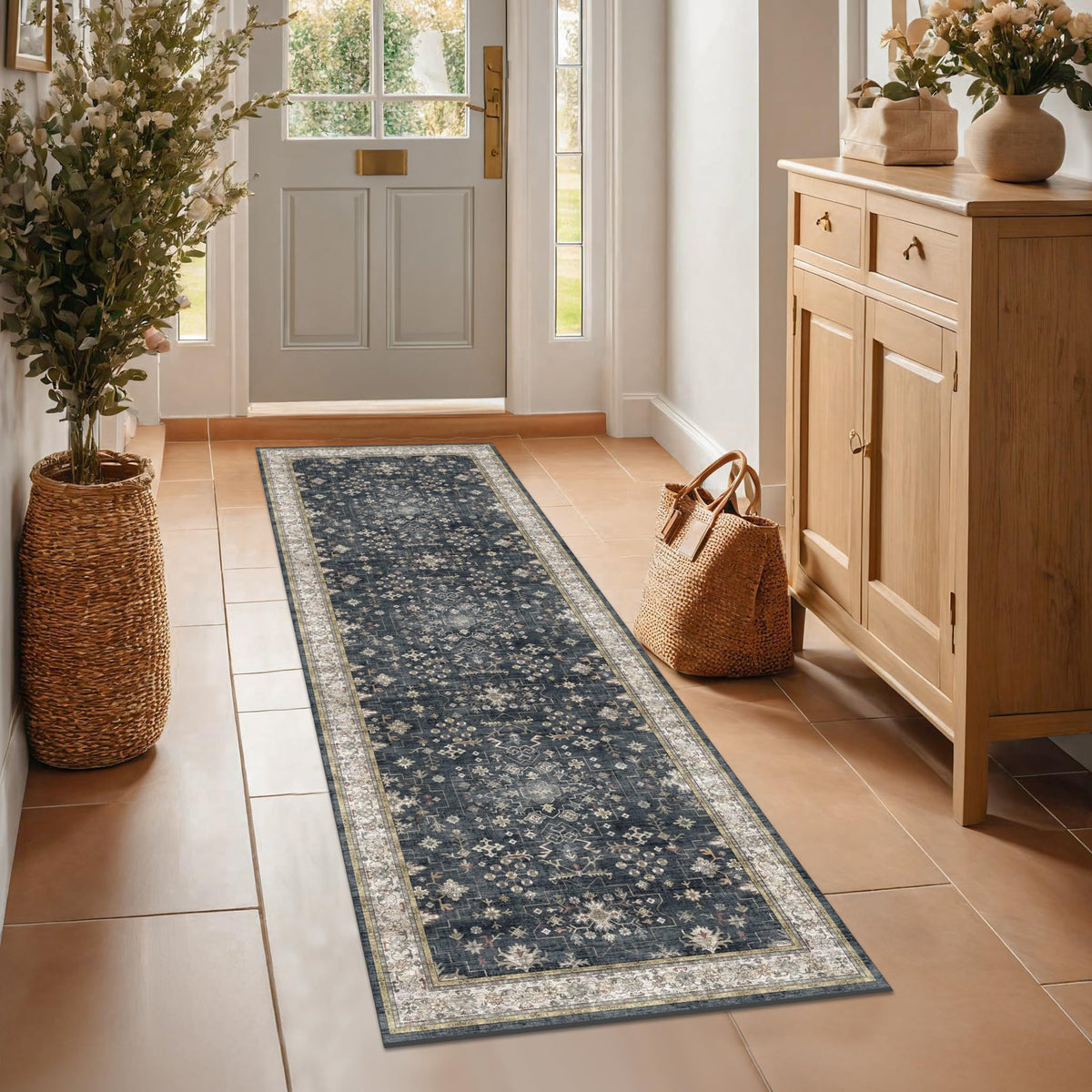 Hazo Haus machine-washable 2x7 rug for easy deep cleaning
