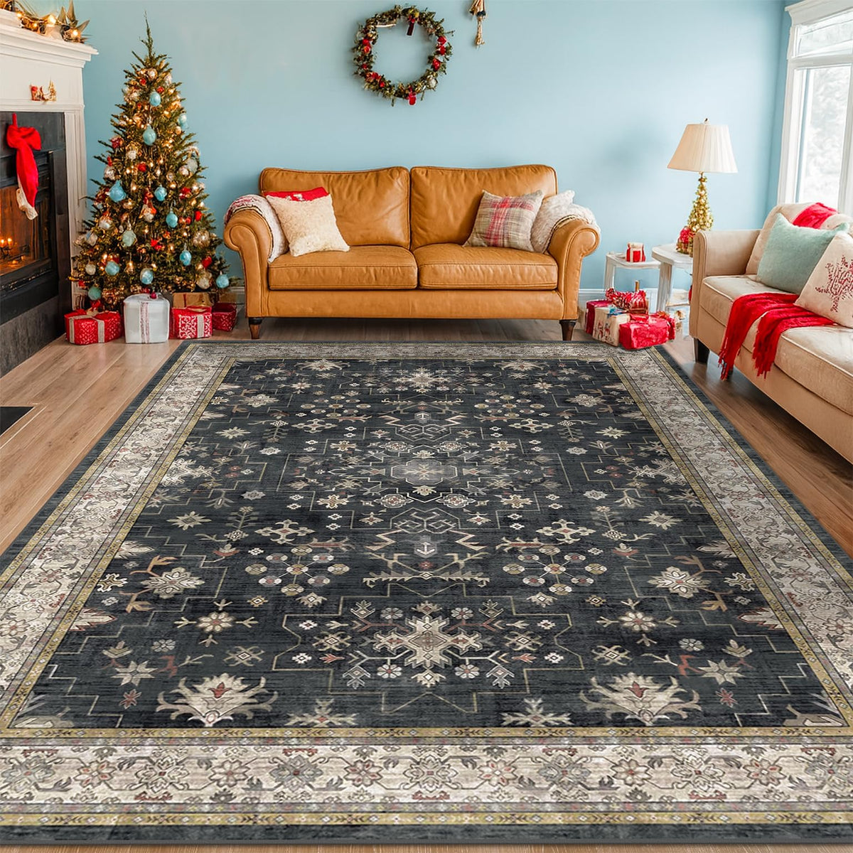 Hazo Haus foldable rug arrives with gentle creases that settle over time