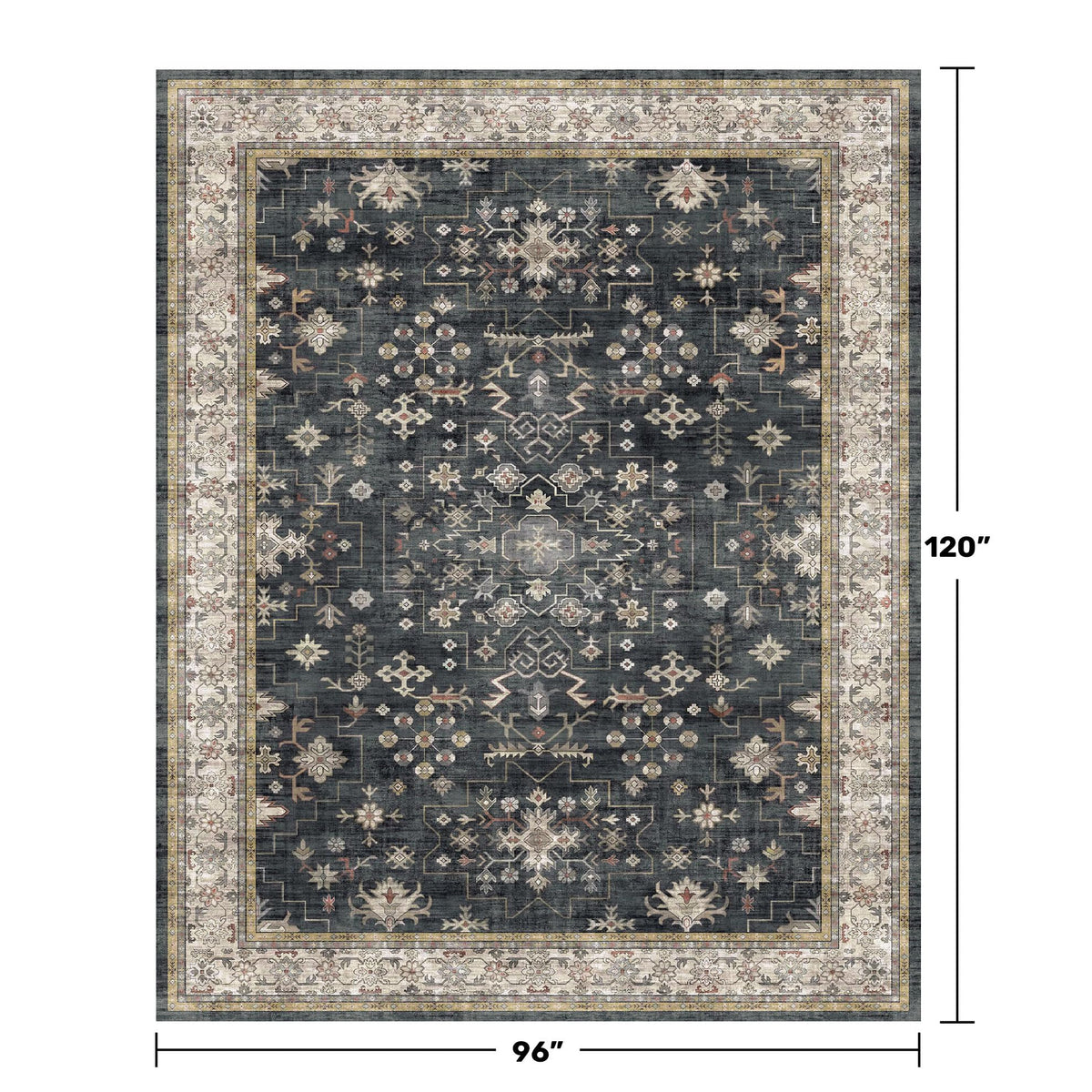 Hazo Haus 8x10 rug in dining area demonstrates washable convenience and durability