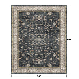 Hazo Haus 8x10 rug in dining area demonstrates washable convenience and durability