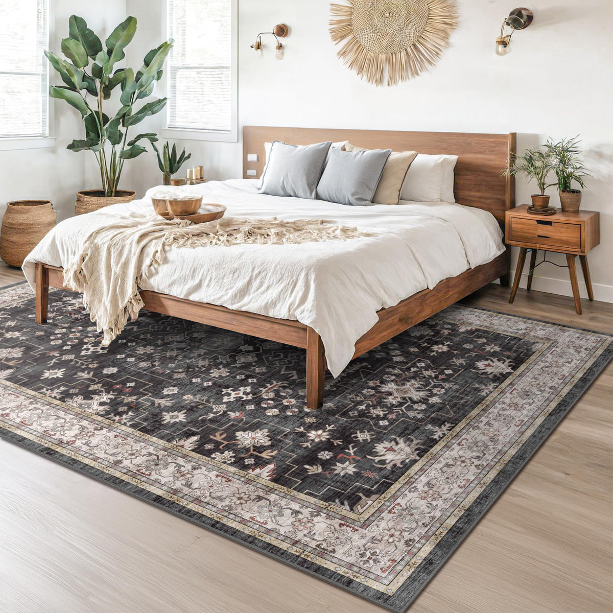 Hazo Haus distressed tribal design complements modern and boho interiors