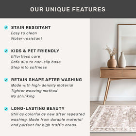 Hazo Haus boho rug is pet-friendly and easy to maintain.