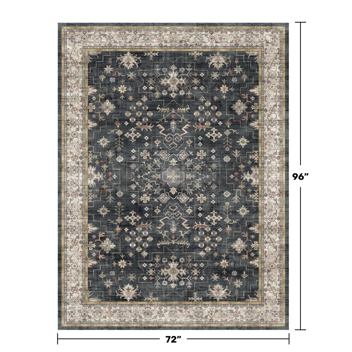 Hazo Haus Boho Dining Rug 6x8 detailed weave closeup; durable fibers resist wear.