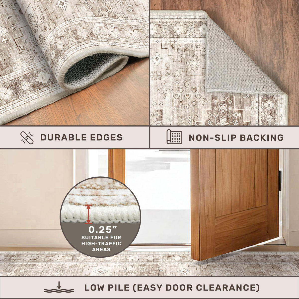 Hazo Haus Boho runner in hallway setting with subtle neutral tones