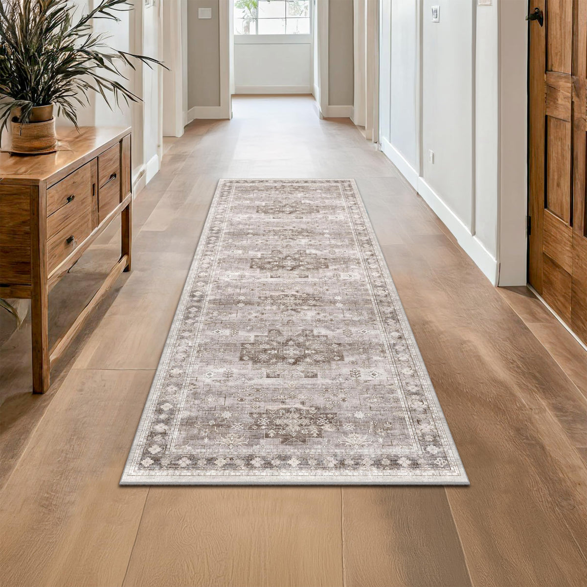 Hazo Haus kitchen-mat style setup showing easy-care washable rug