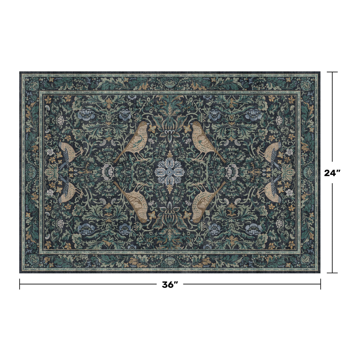 Hazo Haus botanical bird-pattern entryway mat adds color while withstanding high traffic.