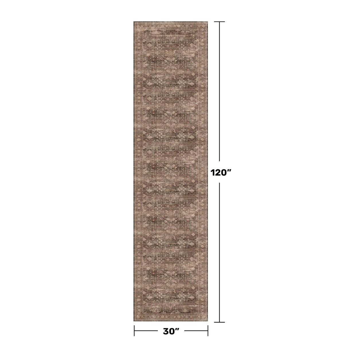 Hazo Haus brown kitchen runner 2-6x10, durable and simple to maintain