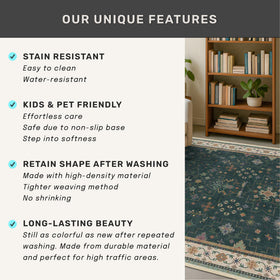 Hazo Haus low-pile rug — comfortable underfoot with practical cleaning