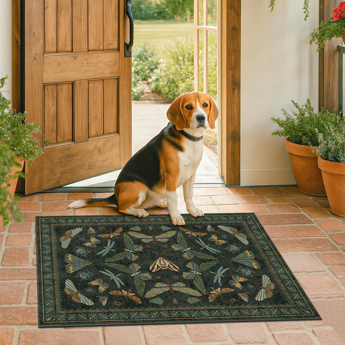 Hazo Haus durable textured rug resists stains and pet messes