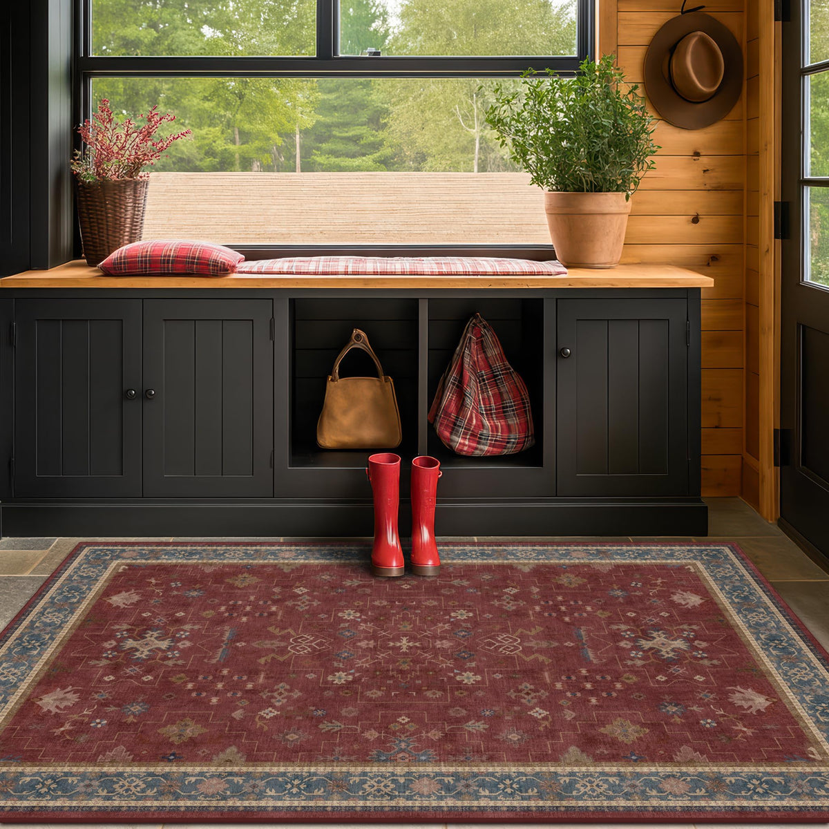 Hazo Haus durable entry rug withstands busy hallways.
