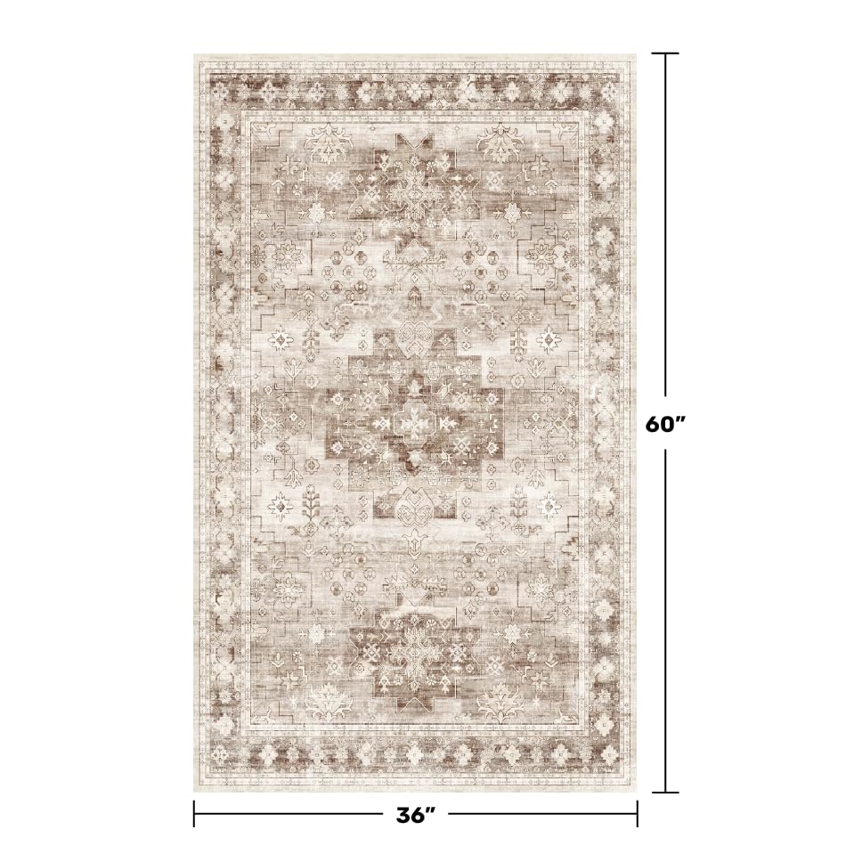 Hazo Haus entryway rug with non-slip backing stays in place