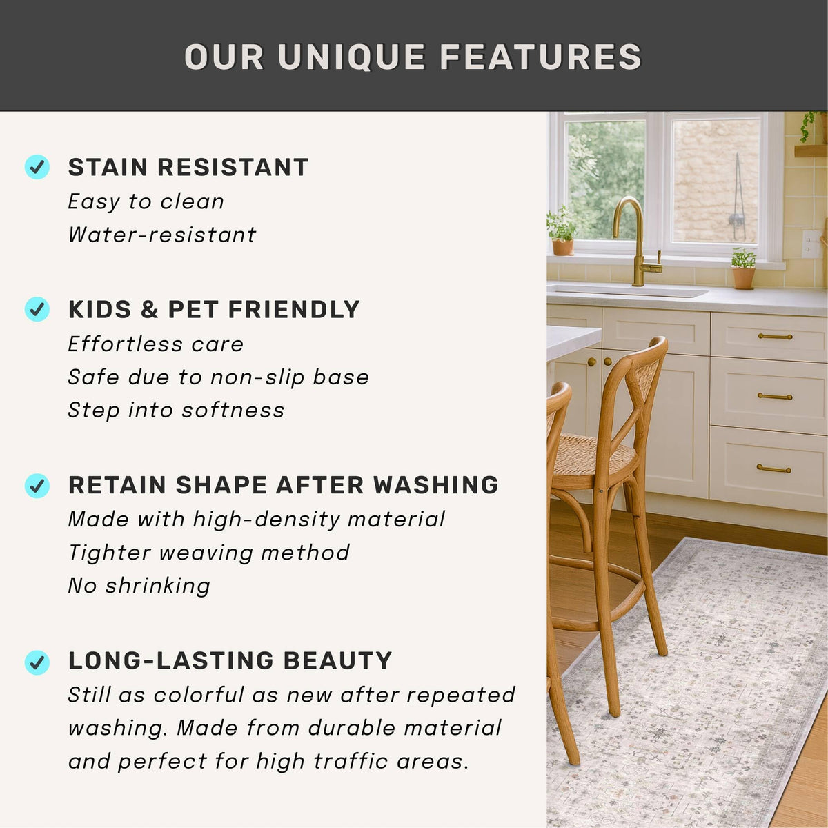 Ideal for indoor entrances and beside-the-bed setups with timeless charm.