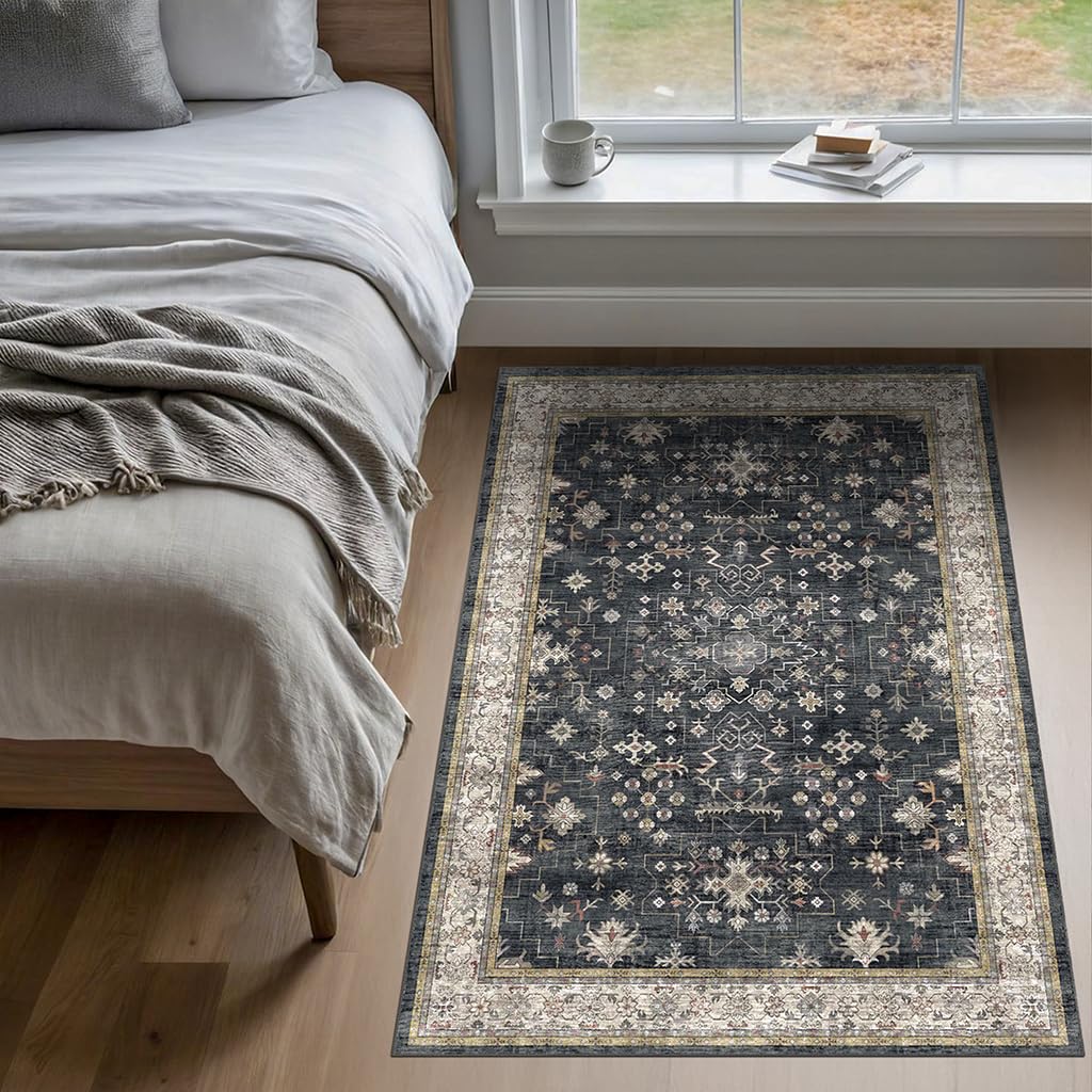 Hazo Haus kitchen entryway multi-use rug suits large rooms.