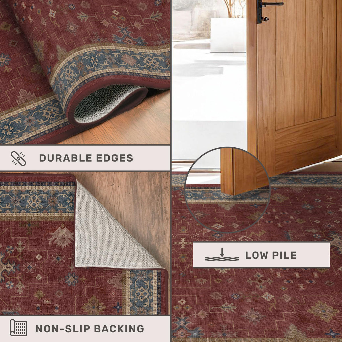 Hazo Haus kitchen entryway rug suitable for high-traffic areas.