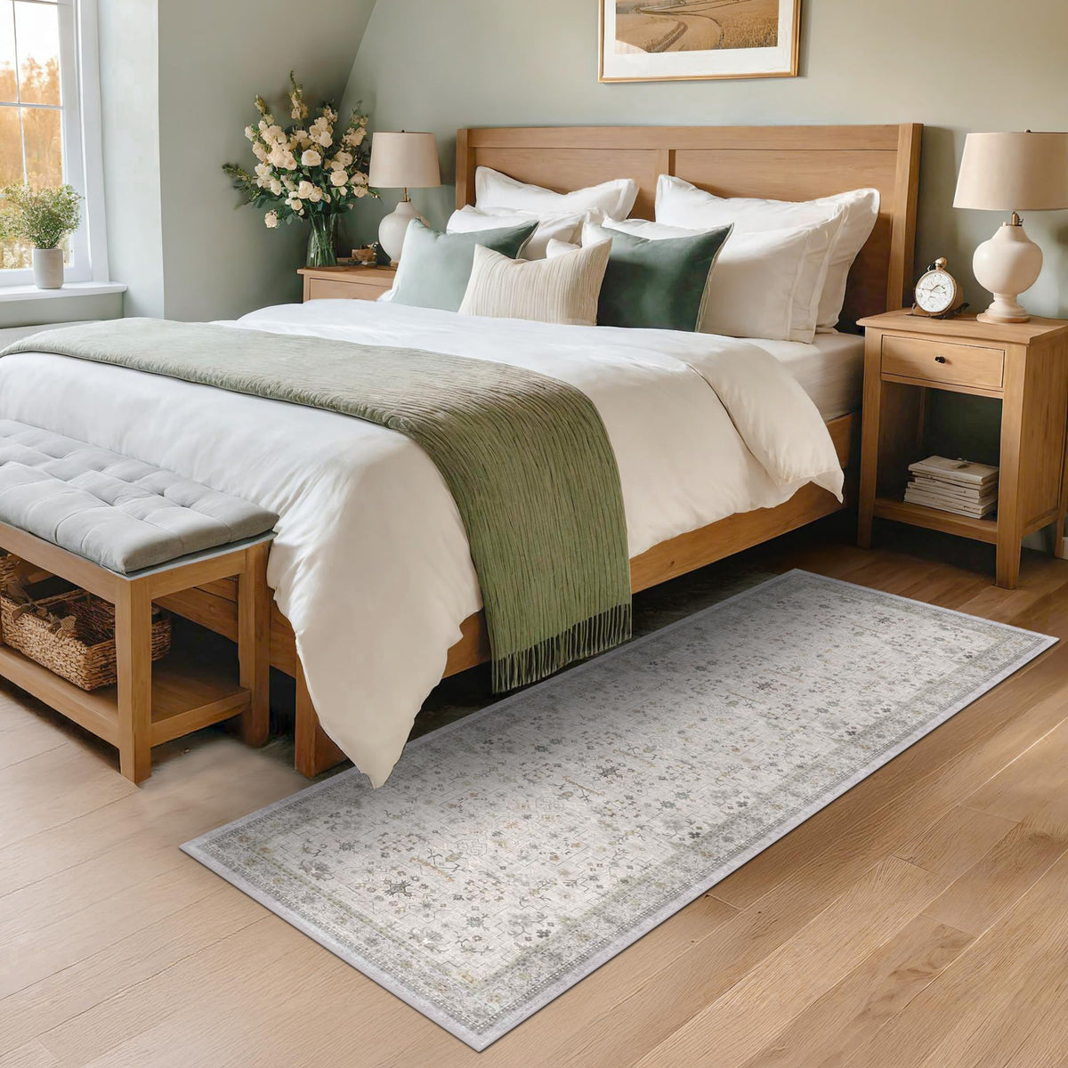 Hazo Haus washable 2x6 rug keeps colors vibrant through regular washing