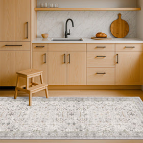 Hazo Haus pastel floral runner rug offers low pile softness and pet-friendly durability