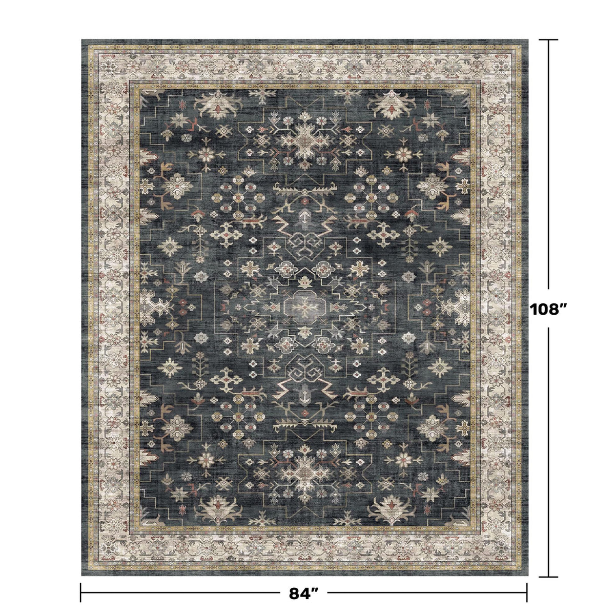 Hazo Haus non-slip backing rug keeps living room in place during daily use
