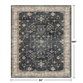 Hazo Haus non-slip backing rug keeps living room in place during daily use