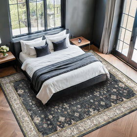 Hazo Haus low-pile rug texture is gentle on floors and easy to vacuum