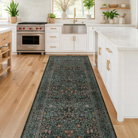 Hazo Haus machine washable rubber backed rug for easy cleaning