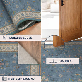 Hazo Haus medallion floral rug blends classic elegance with modern decor.