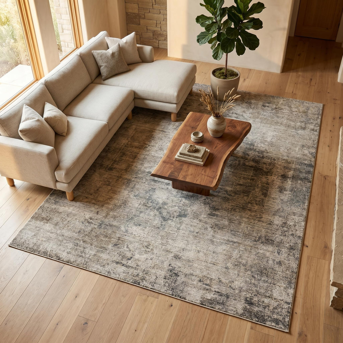 Hazo Haus taupe neutral tones create flexible decoration for farmhouse or minimalist spaces.