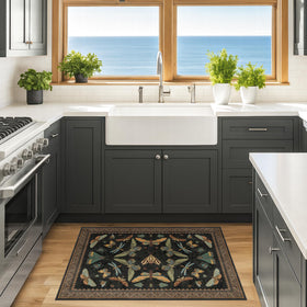 Hazo Haus rug with non-slip rubber backing for secure placement