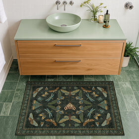 Hazo Haus non-slip backing keeps rug in place on wood or tile