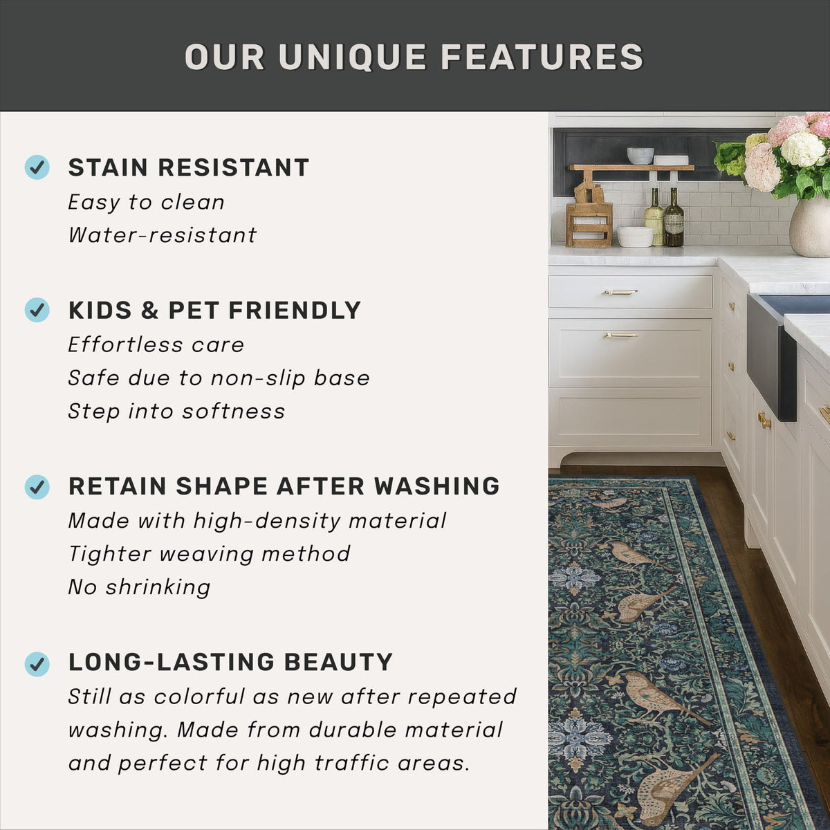 Hazo Haus pet-friendly material helps minimize pet hair and scratches.