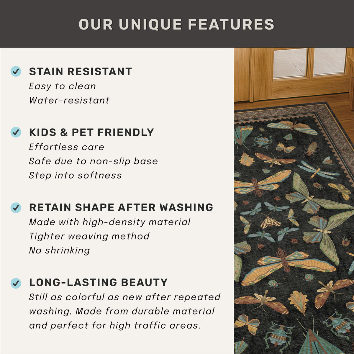 Hazo Haus pet-friendly stain-resistant runner for busy homes