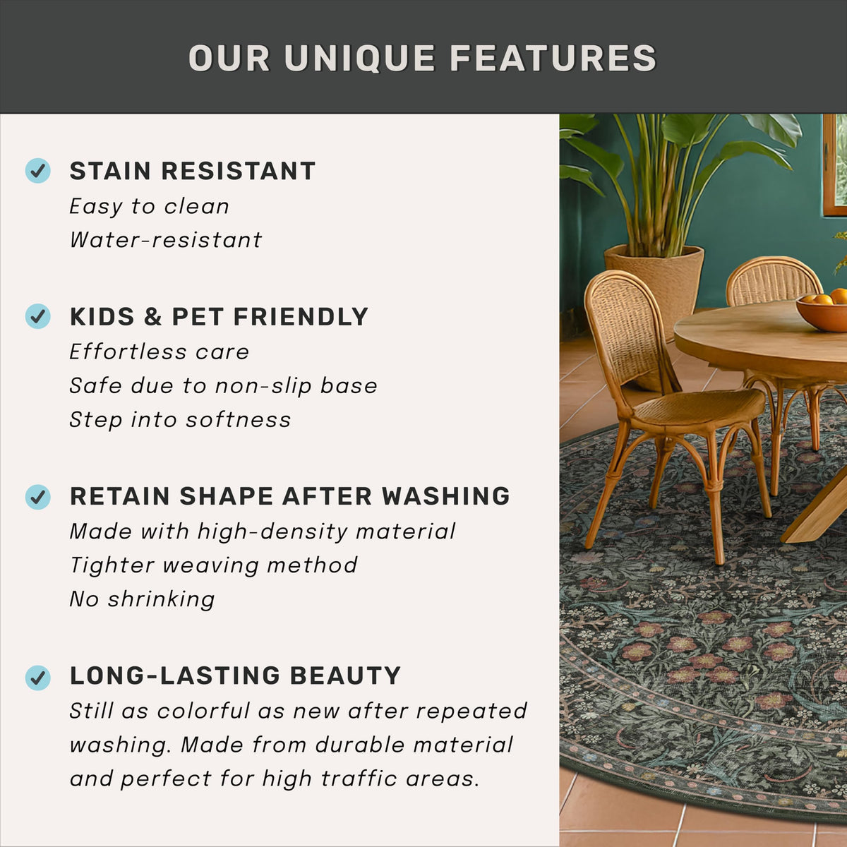 Hazo Haus color options in Ashen Multi for diverse interiors.