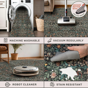 Hazo Haus low-pile rug simplifies vacuuming and daily use.