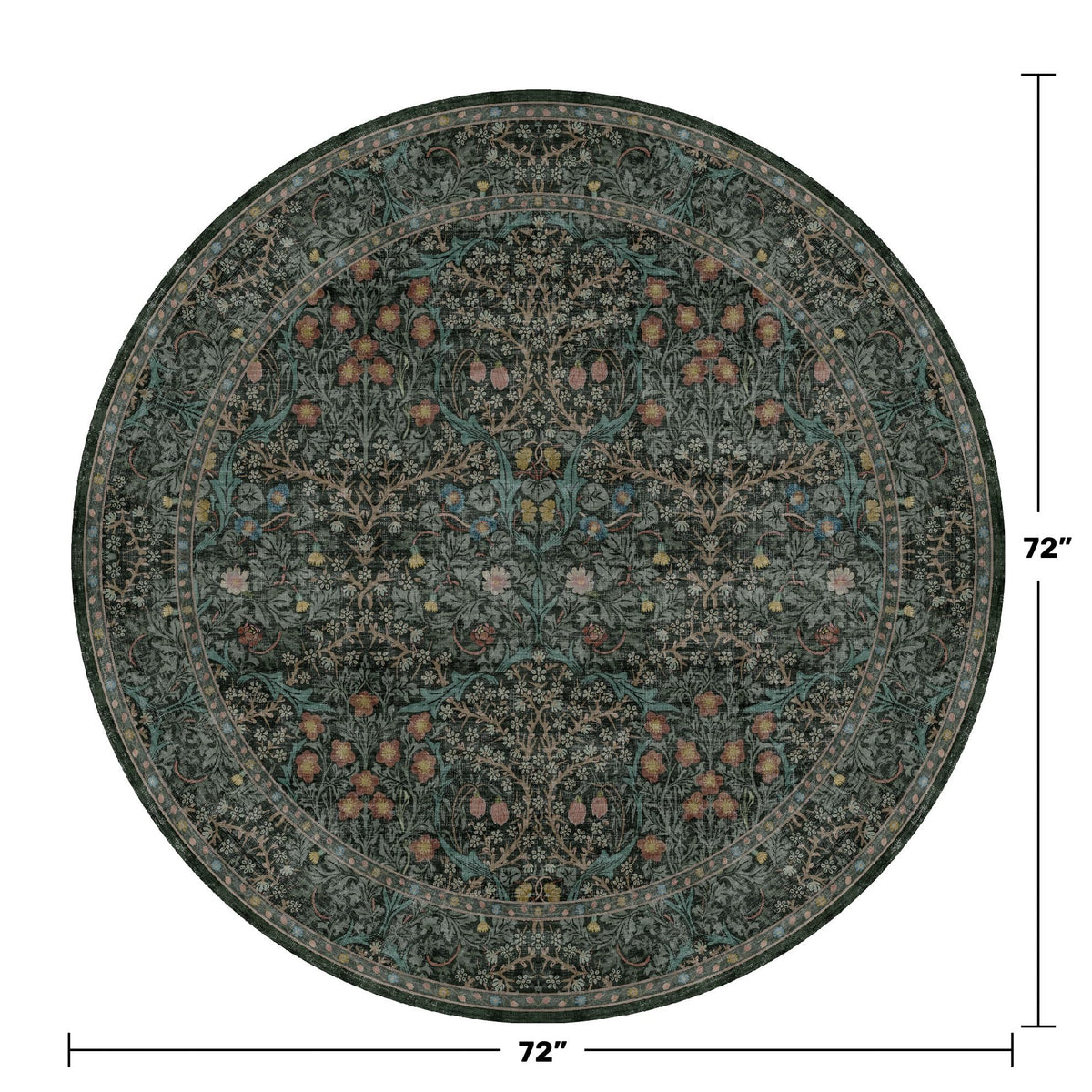 Hazo Haus rug with non-slip rubber backing for secure placement.